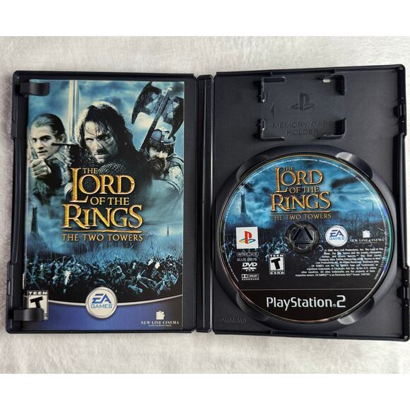 The Lord of the Rings: The Two Towers (PlayStation 2, 2002) Complete CIB EA Game - Picture 3 of 7